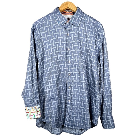 Robert Graham Other - ROBERT GRAHAM Vintage Car Print Long Sleeve Button Down Shirt